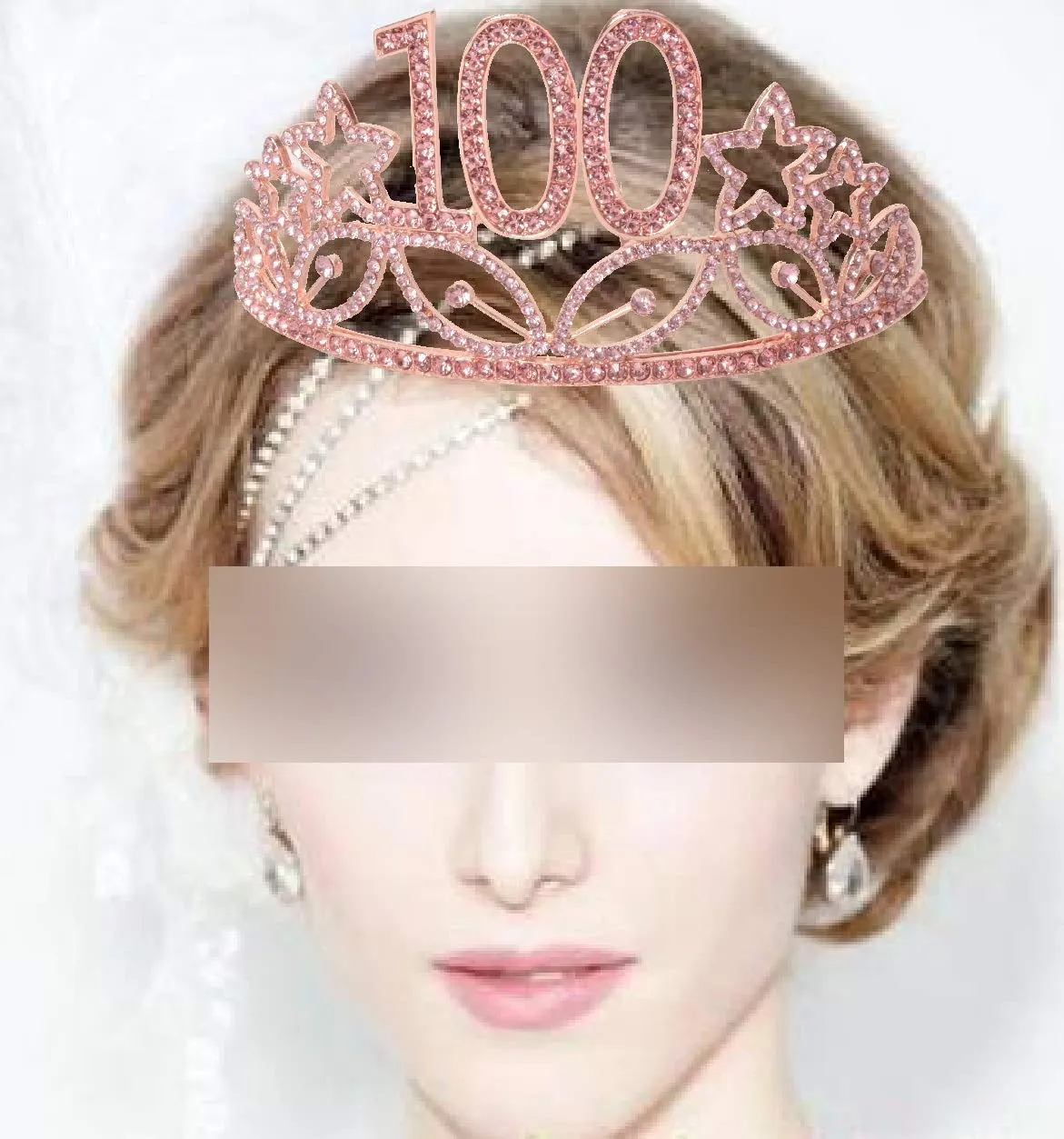 100th Birthday Sash And Tiara For Women - Fabulous Glitter Sash   Waves