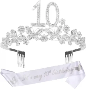 10th Birthday, 10th Birthday Gifts for Girls, 10th Birthday Tiara and Sash, Its My 10th