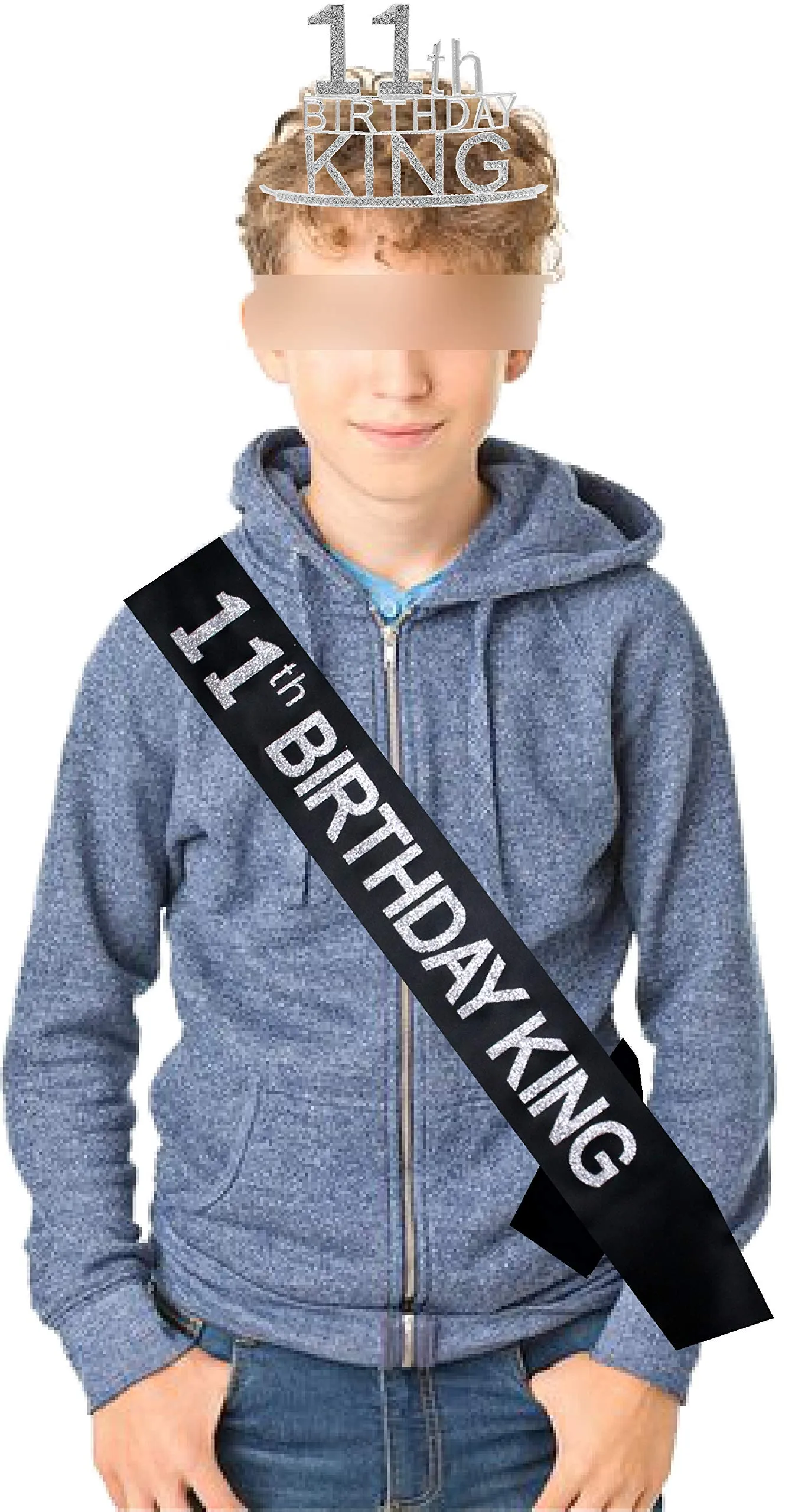 11th Birthday King Crown,11th Birthday Gifts for Boy,11th Birthday King Sash,11th Birthday