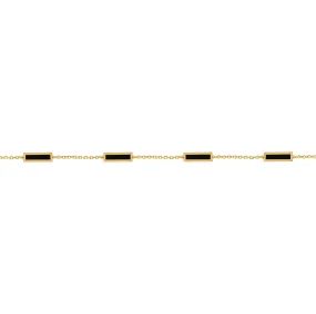 14K GOLD ONYX ANNA BRACELET