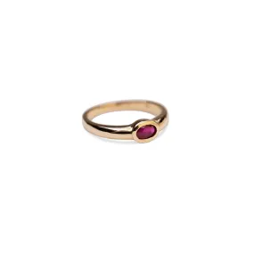 14k Ruby Bezel Ring