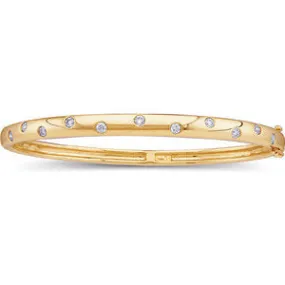 14K Yellow 1/2 CTW Diamond Bangle Bracelet