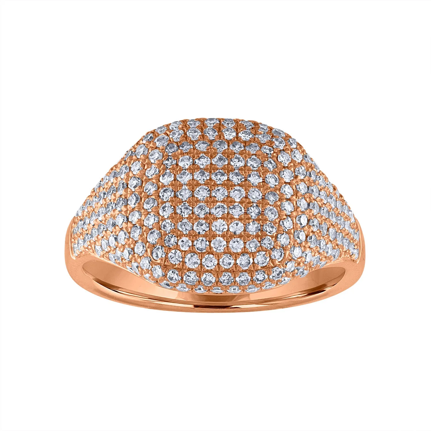 14KT GOLD DIAMOND SIGNET RING