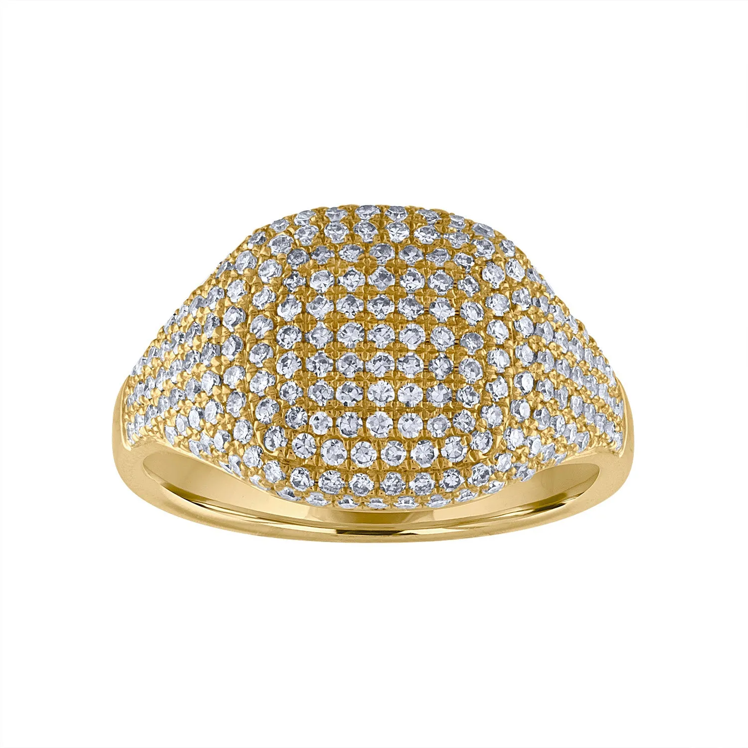 14KT GOLD DIAMOND SIGNET RING