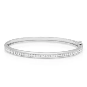 14KT White Gold Diamond Oslo Bangle