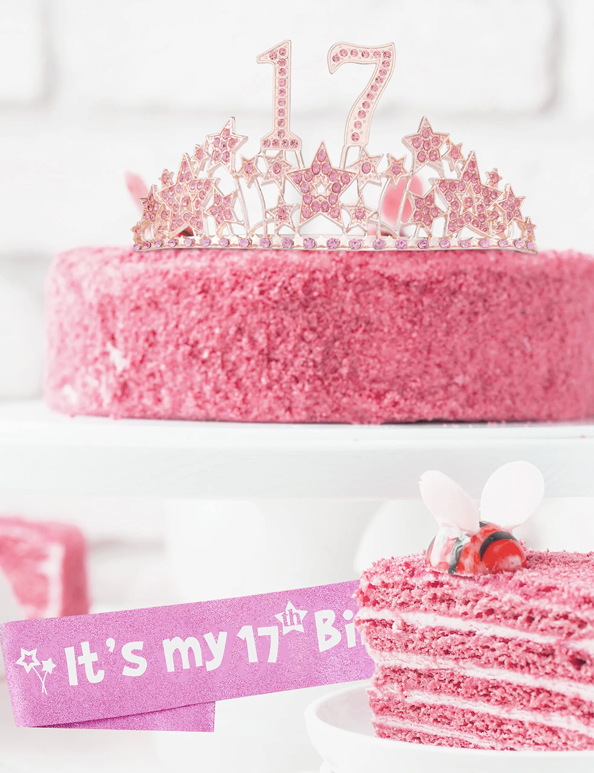 17th Birthday Gifts for Girls, 17th Birthday Tiara and Sash, 17th Birthday Decorations