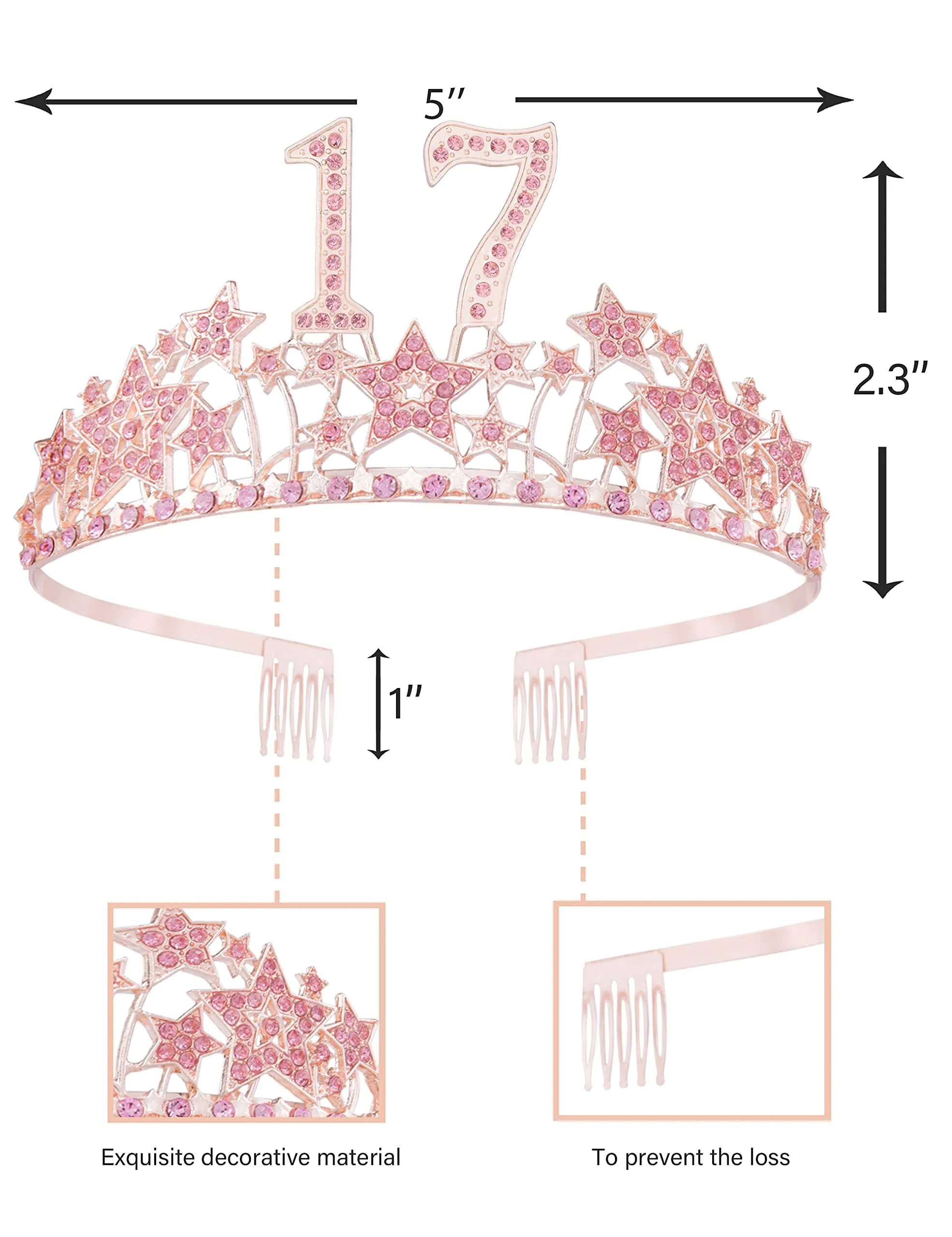 17th Birthday Gifts for Girls, 17th Birthday Tiara and Sash, 17th Birthday Decorations