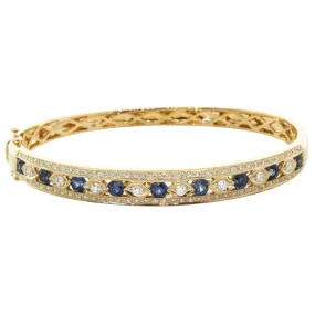 18ct Yellow Gold Sapphire & Diamond Bracelet