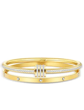 18K Gold Embellished Bangle Set