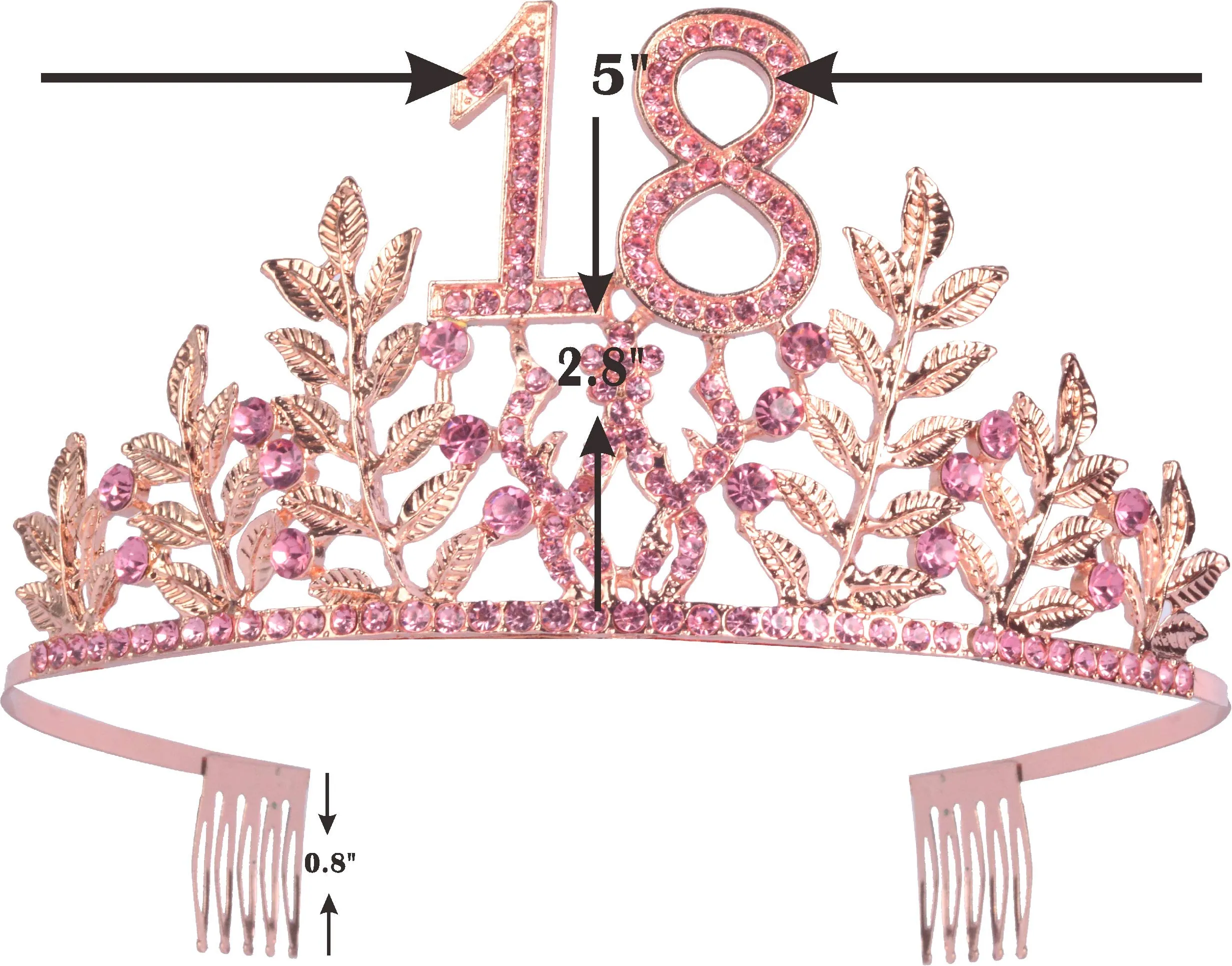 18th Birthday Gifts for Girls, 18th Birthday Tiara and Sash, 18 Fabulous Sash and Crystal