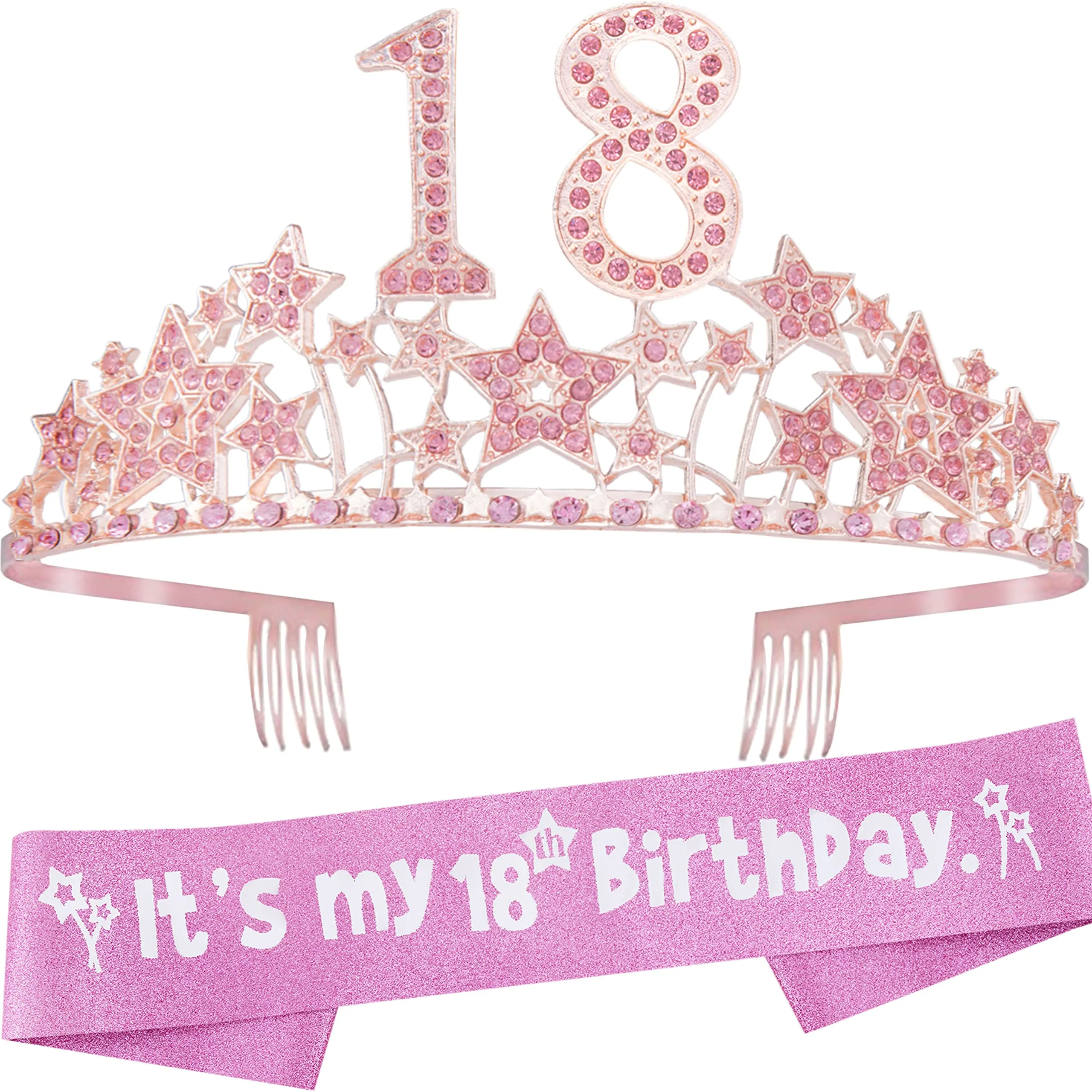 18th Birthday Gifts for Girls, 18th Birthday Tiara and Sash, 18th Birthday Decorations