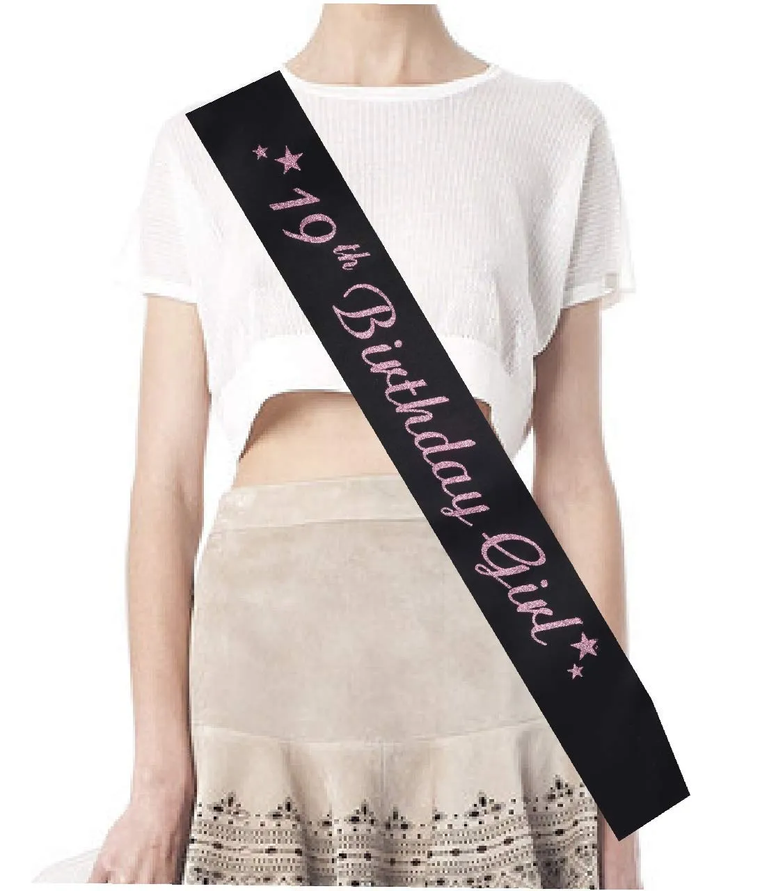 19th Birthday, 19th Birthday Gifts, 19th Birthday Sash and Crown, 19th Birthday Crown