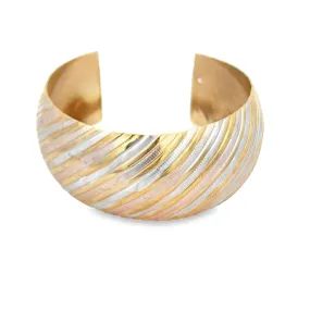 20mm 3 Toned Cuff Bangle