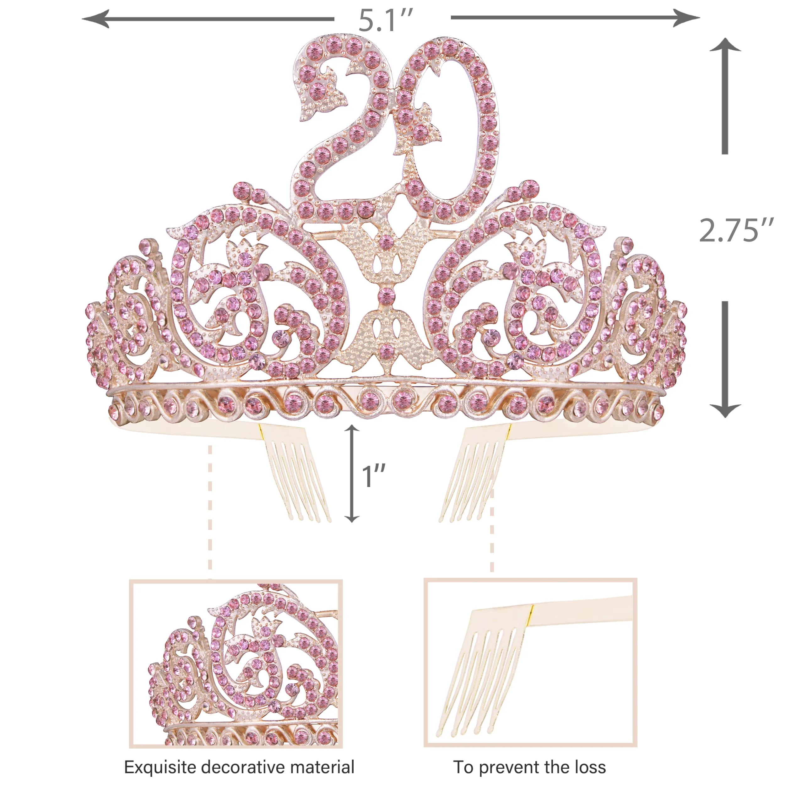 20th Birthday, 20th Birthday Gifts for Women, 20th Birthday Tiara and Sash, 20th Birthday