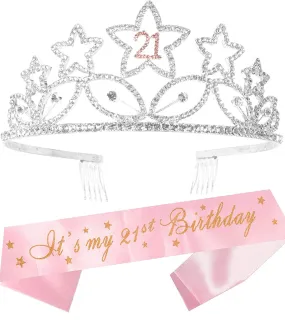 21st Birthday, Finally 21 Birthday, 21st Birthday Gifts for Her, 21 Tiara Silver, 21st