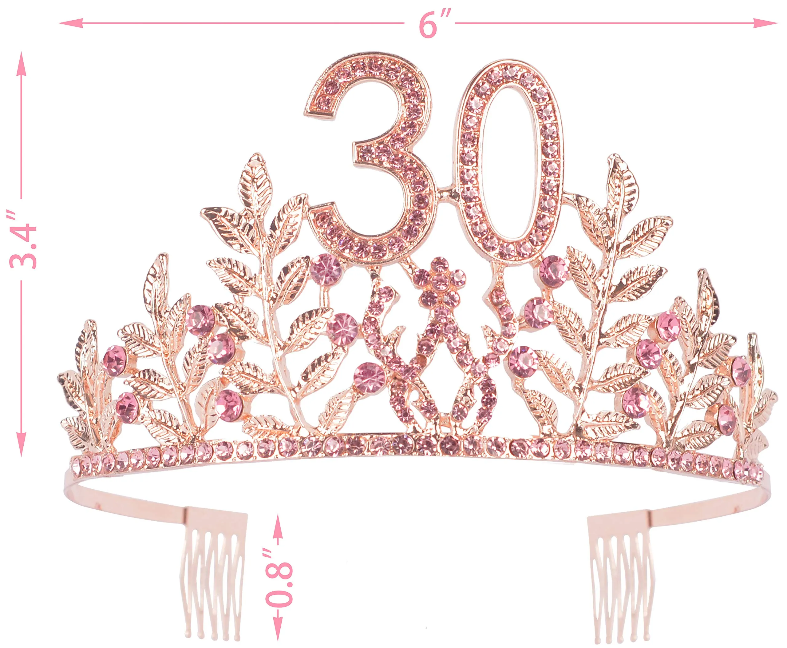 30 Crown,30th Birthday Crown,30 Birthday Tiara,30th Birthday Decorations,30th Birthday