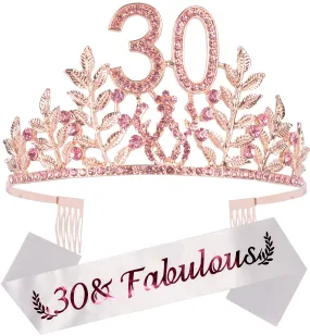 30 Crown,30th Birthday Crown,30 Birthday Tiara,30th Birthday Decorations,30th Birthday