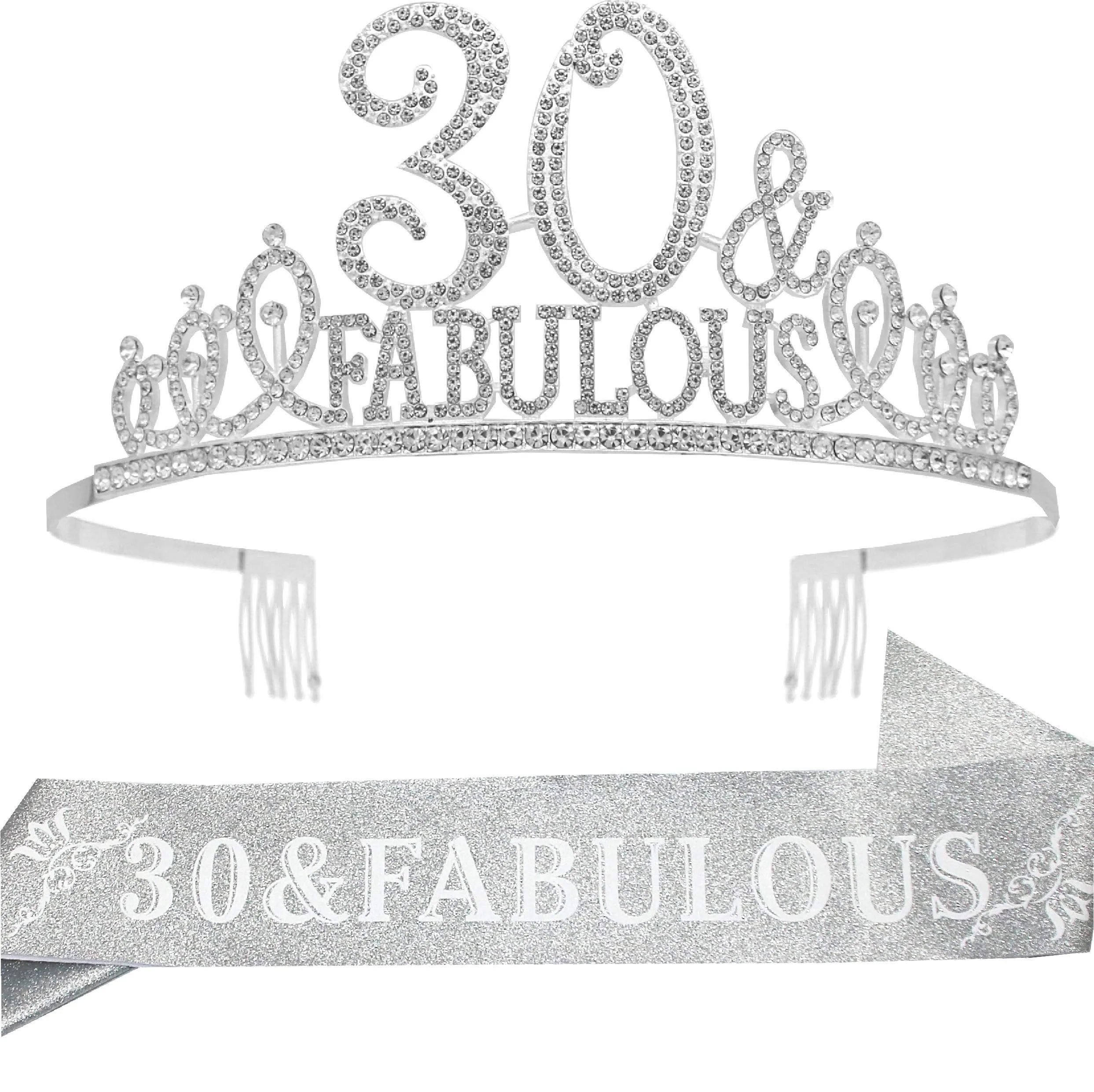 30th Birthday Gifts for Women,30th Birthday Tiara Silver,30 Birthday,30 Crown,30 Birthday