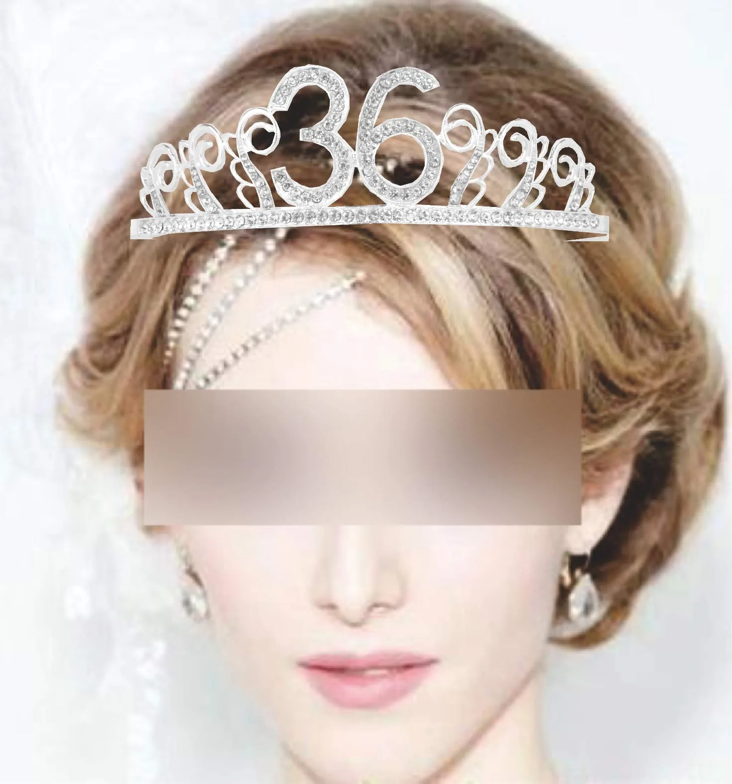 36th Birthday Gifts for Woman, 36th Birthday Tiara and Sash silver, HAPPY 36th Birthday