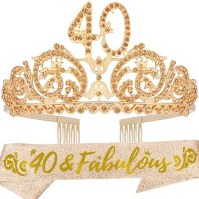 40th Birthday, 40th Birthday Decorations for Women, 40th Birthday Tiara, 40 Birthday