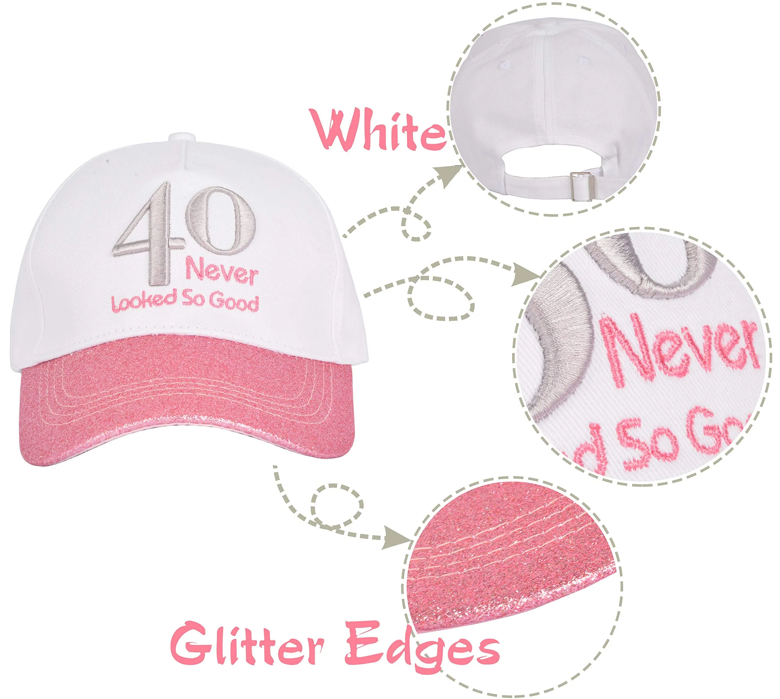 40th Birthday Gifts for Women, 40th Birthday Sash and Hat Pink, 40th Birthday Party