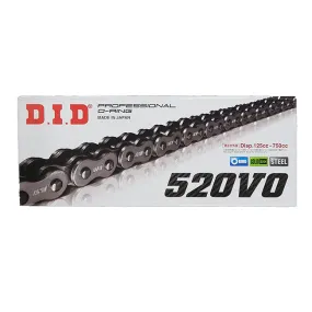 520VO x106FB O'Ring solid bush DID chain w/clip link (520V106)