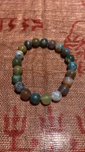 8MM Indian Agate Bead Bracelet