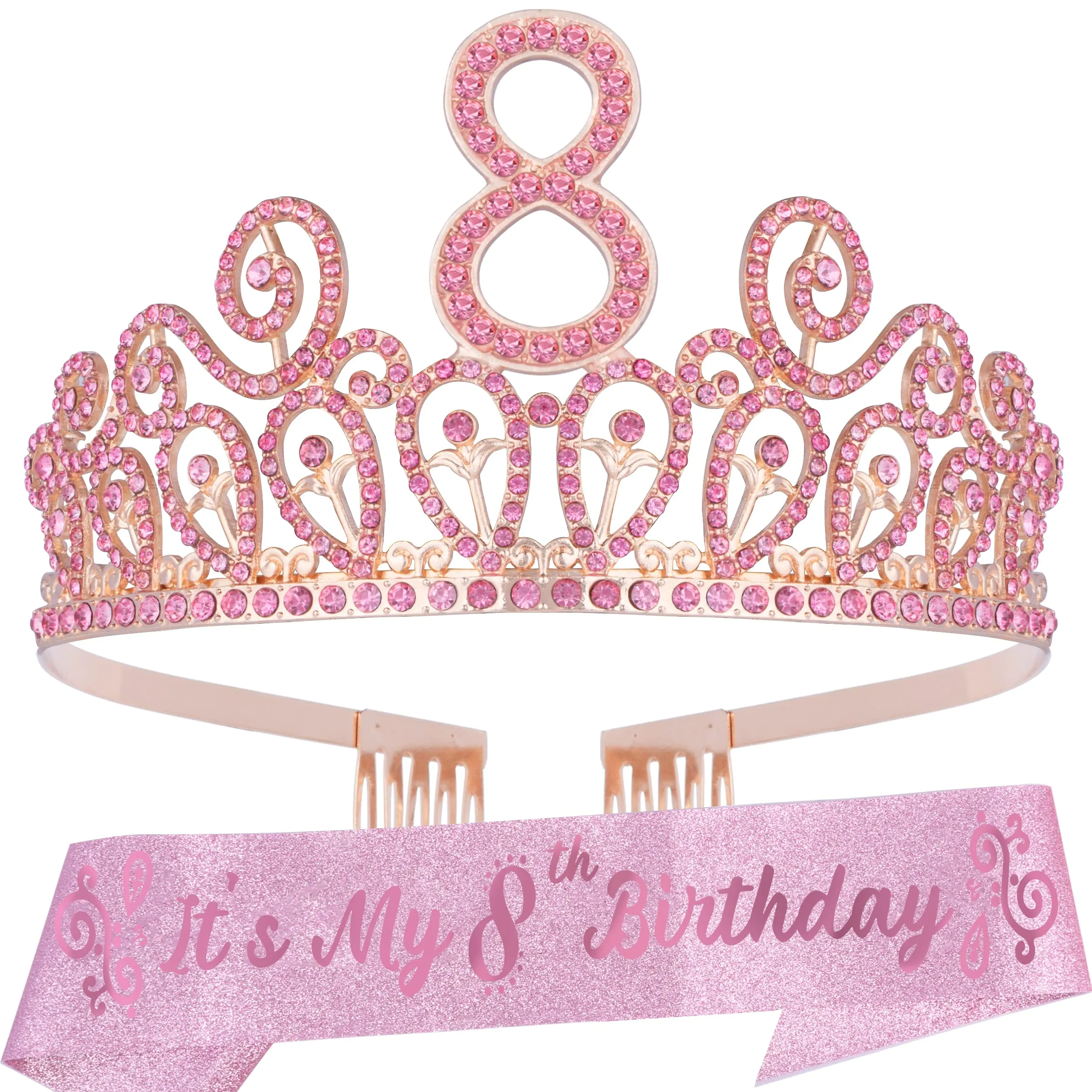 8th Birthday, 8th Birthday Decorations for Girls, 8th Birthday Girl, 8th Birthday Tiara