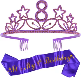 8th Birthday, 8th Birthday Decorations for Girls, 8th Birthday Girl, 8th Birthday Tiara