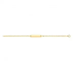 9CT Yellow Gold Curb Baby Bracelet