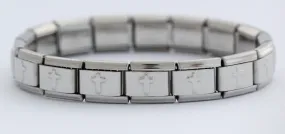 9mm Cross Italian Charm Starter Bracelet