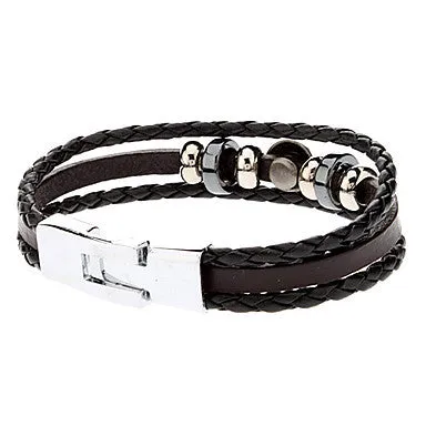 Accessory Elegant Combination Leather Rope Bracelet