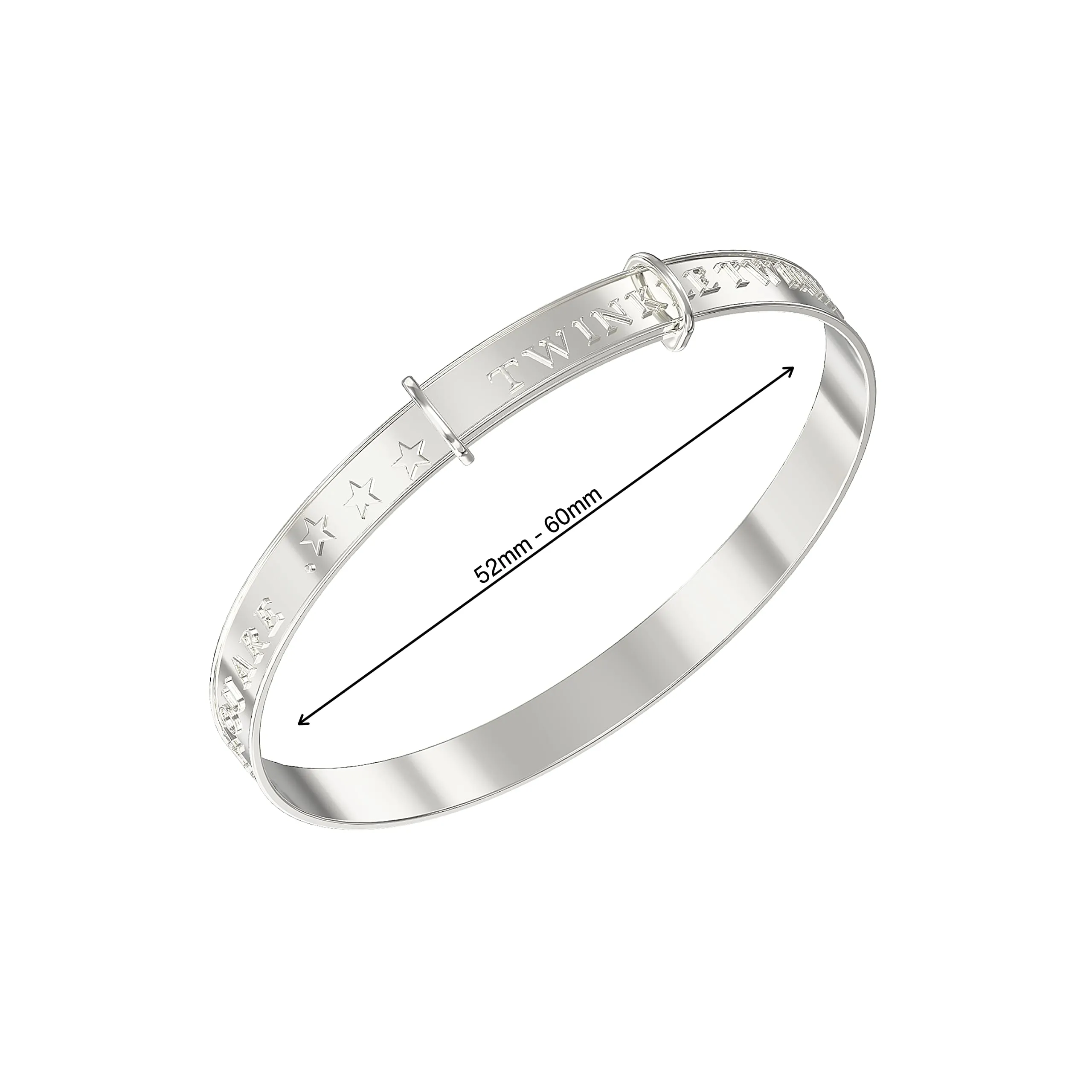 Aeon Jewellery Expanding Baby Bangle - 925 Sterling Silver | Bracelet Engraved With Nursery Rhyme | Perfect as a Christening for a Boy or Girl