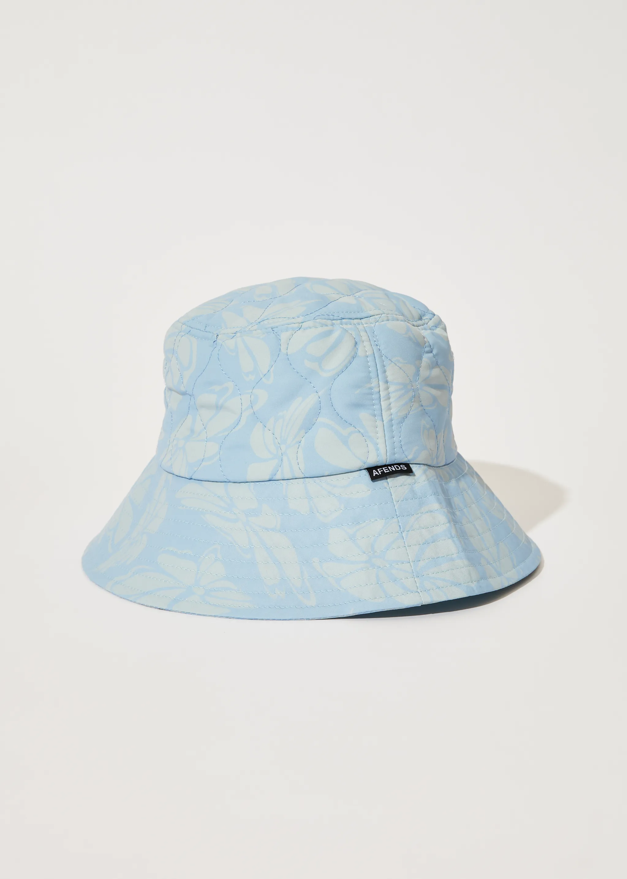 AFENDS Unisex Underworld - Puffer Bucket Hat - Powder Blue