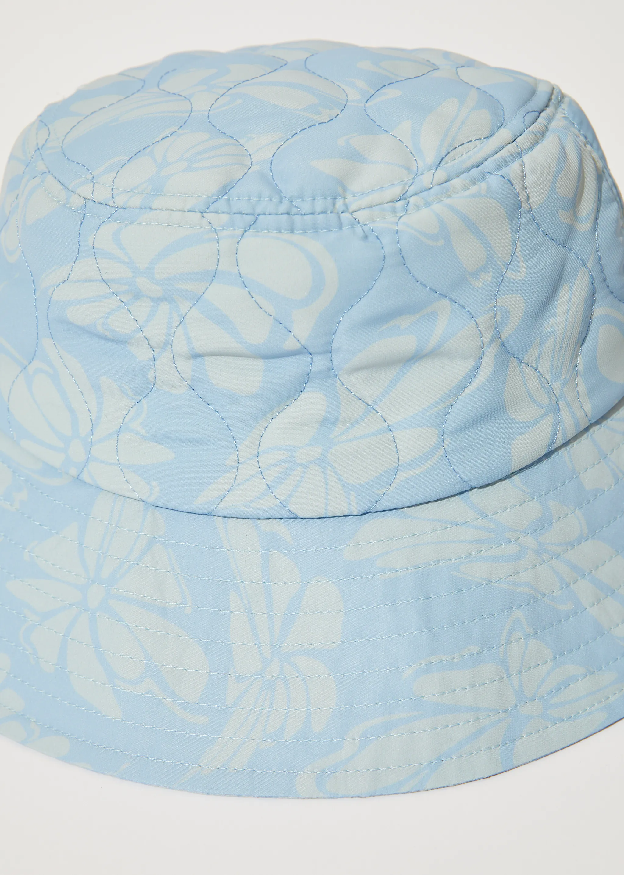 AFENDS Unisex Underworld - Puffer Bucket Hat - Powder Blue