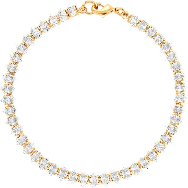 Alexa Leigh - Marquise Tennis Bracelet in Yellow Gold (7.5)