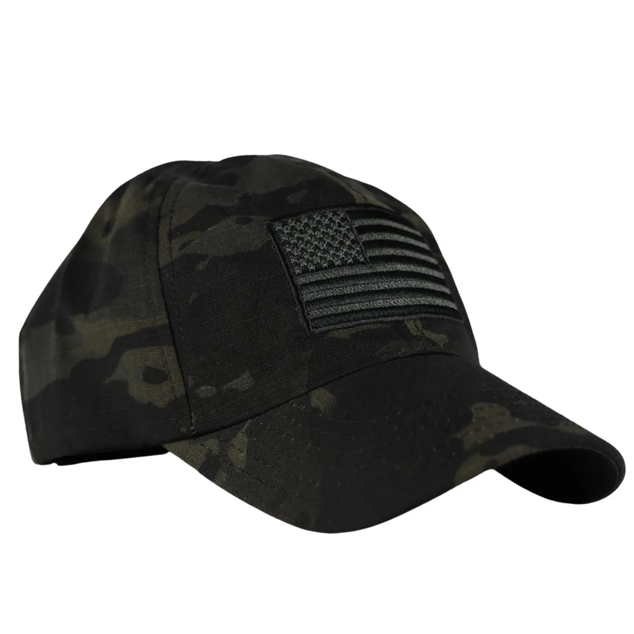 American Flag MultiCam Camouflage Range Hat - Black