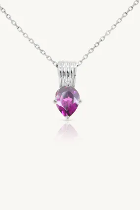 Amie Rhodolite Silver Necklace