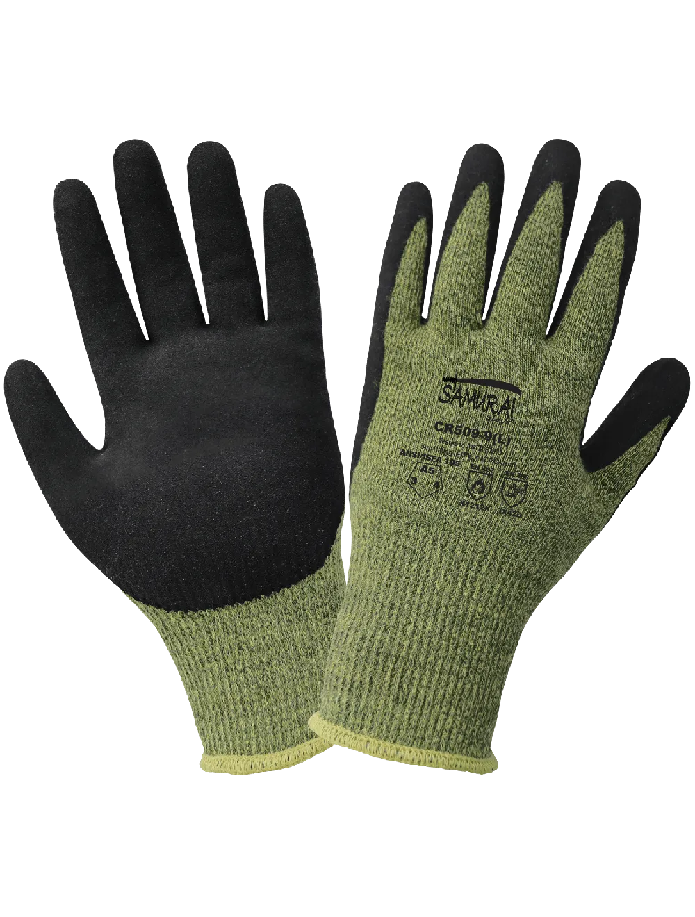 ANSI A5 Samurai Glove Cut, Abrasion, Puncture, and Flame-Resistant Arc-Flash Gloves with a Mach Finish Neoprene Bi-Polymer Coating - CR509