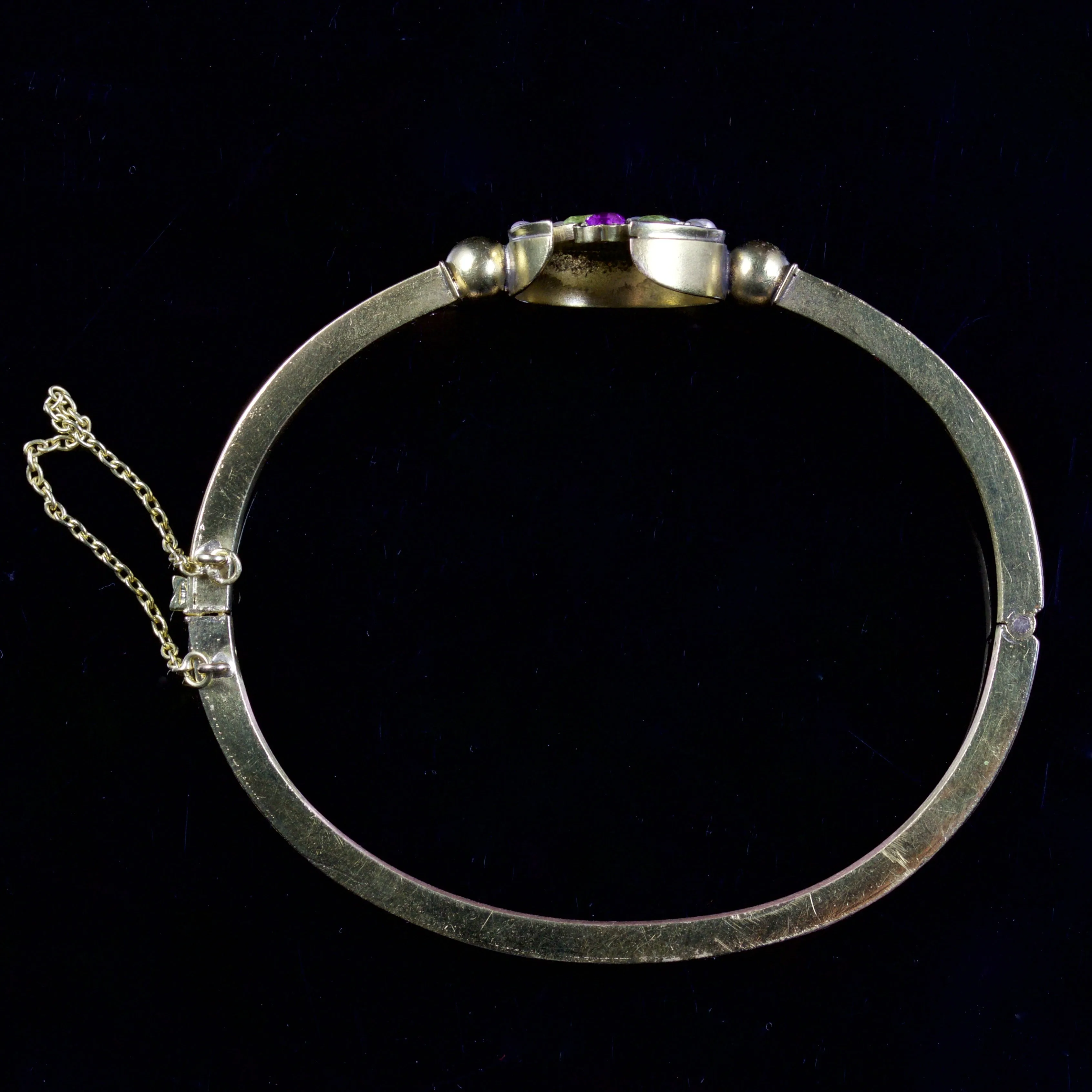 Antique Victorian Suffragette Bangle 18Ct Gold Circa 1900