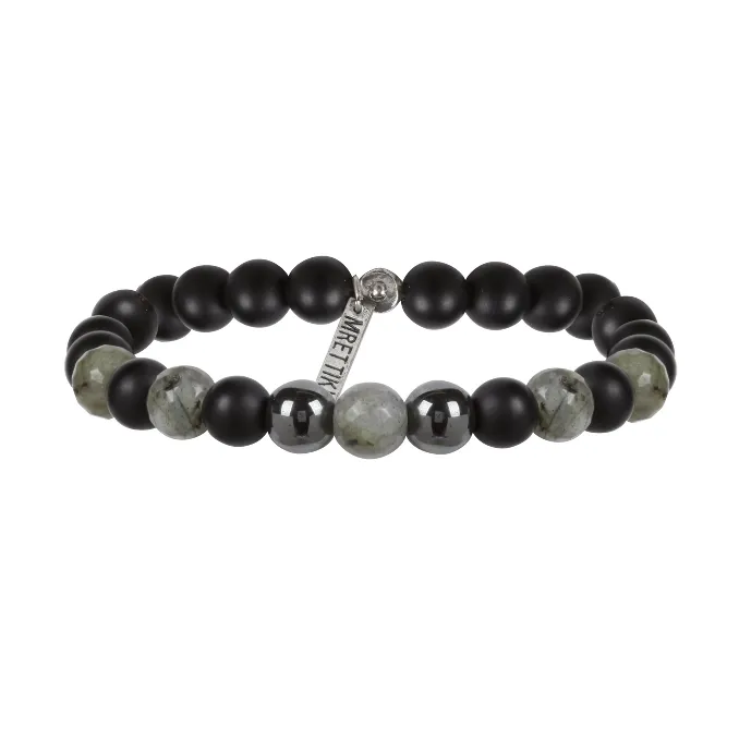 Astronomy Me Bracelet in Onyx and Antique Silver