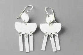 Atum chandelier drop earring - silver