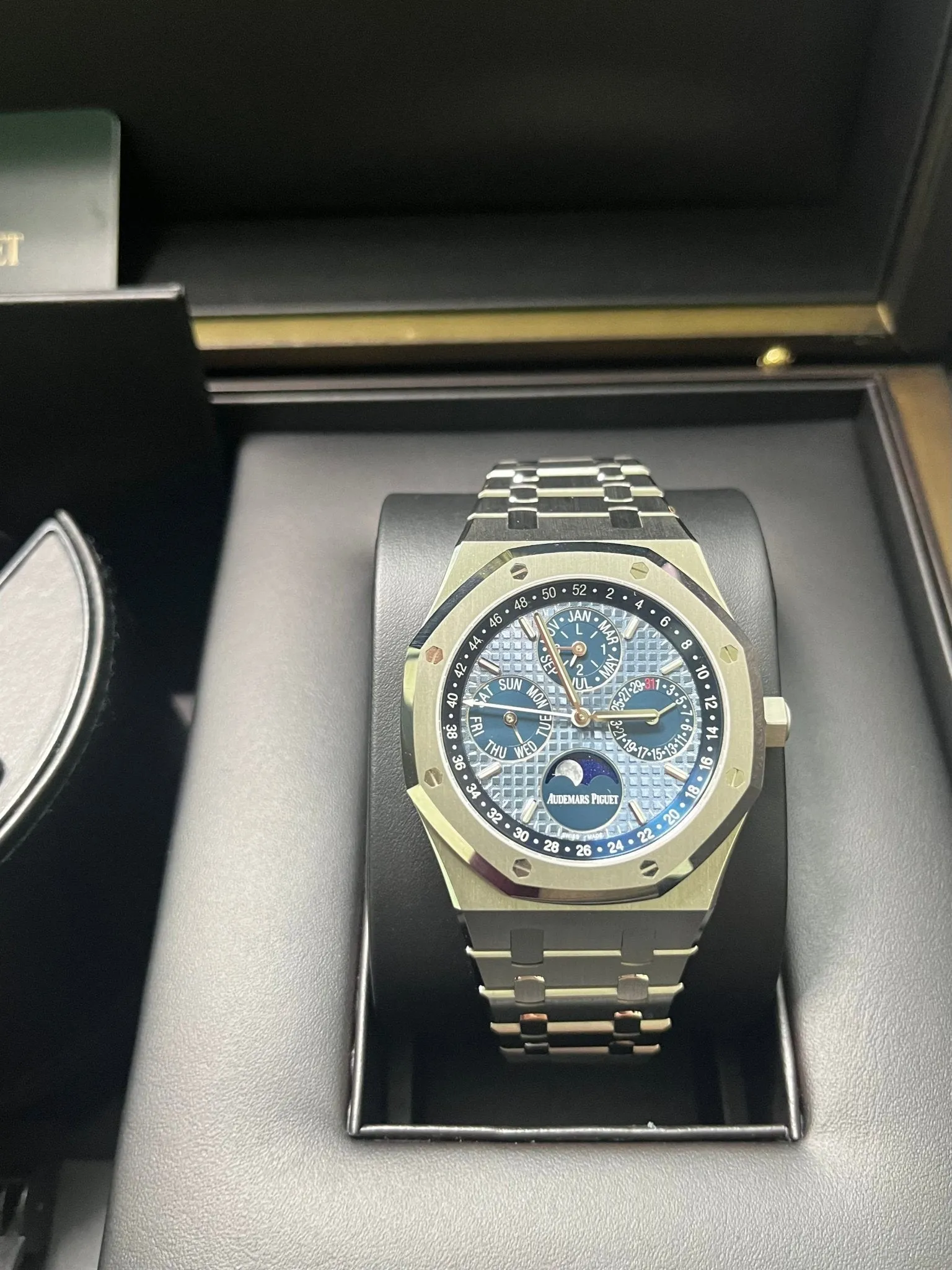 Audemars Piguet Royal Oak Perpetual Calendar Blue Dial Steel 41mm Reference 26574ST.OO.1220ST.03