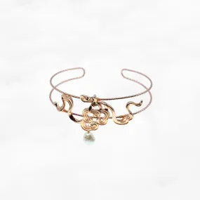 Auspicious Cuff Bangle Bracelet Gold