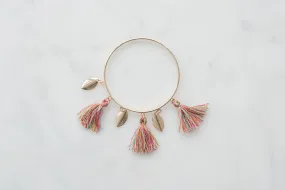 Bangle Bracelet With Feathers