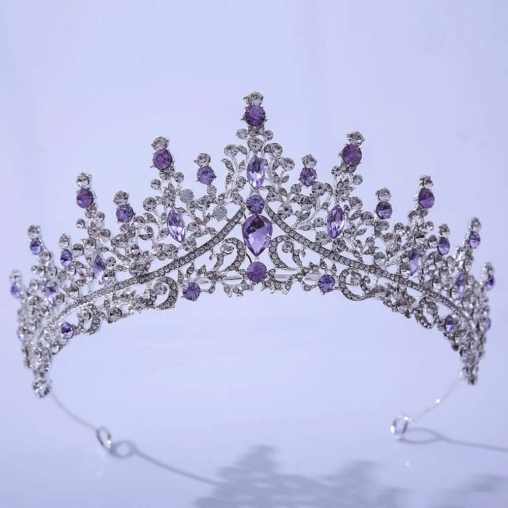 Baroque Retro Crystal Bridal Tiaras-Crown-Wedding Hair Accessories-Quinceanera