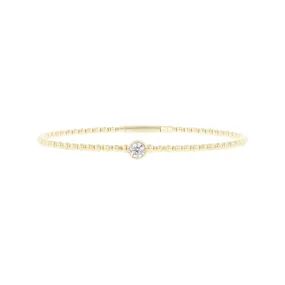 Bastet Bezel Diamond Bangle Bracelet