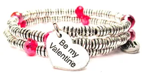 Be My Valentine Curly Coil Wrap Style Bangle Bracelet