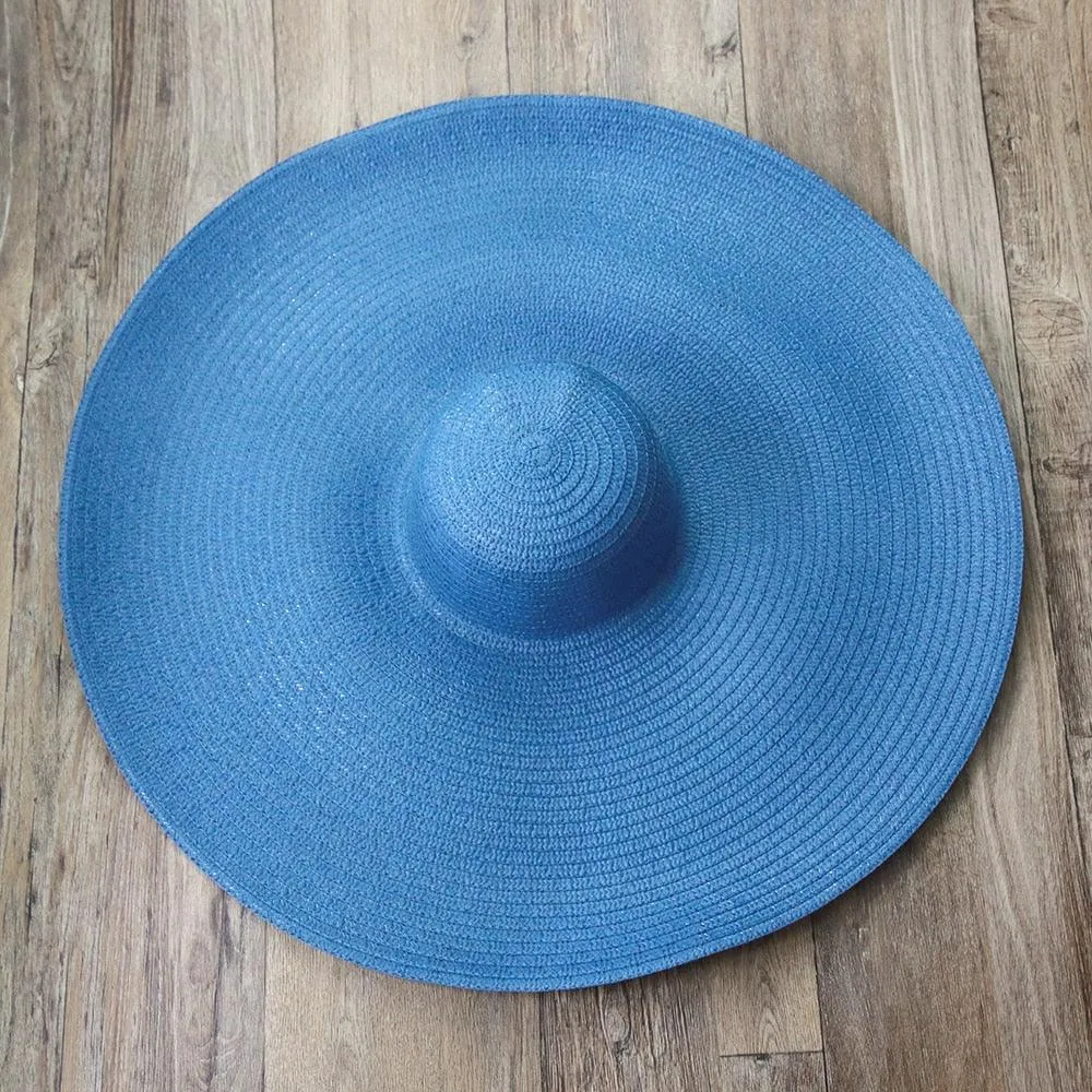 Beach Hat, Large Wide Brim Straw Sun Hats, Oversized Anti UV 50 Summer Hat