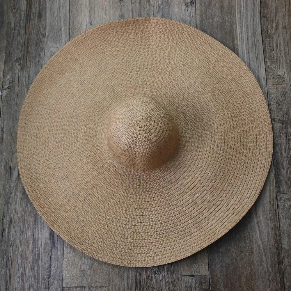 Beach Hat, Large Wide Brim Straw Sun Hats, Oversized Anti UV 50 Summer Hat